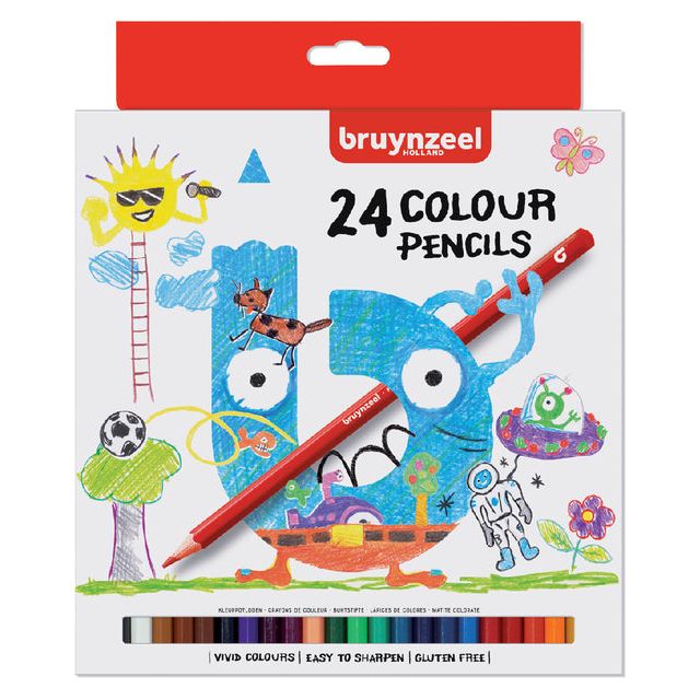 Bruynzeel - crayon coloré Bruynzeel Kids Ass | Blister une pièce 24 | 6 morceaux