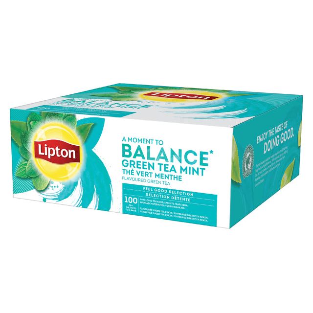 Lipton - Thee lipton balance green tea mint 100x1.5gr