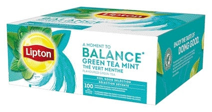 Lipton -  Thee  balance green tea mint 100x1.5gr