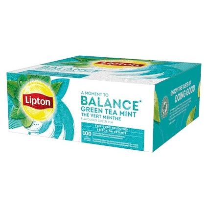 Lipton - Tè verde menta 100x1,5gr | 12 pezzi