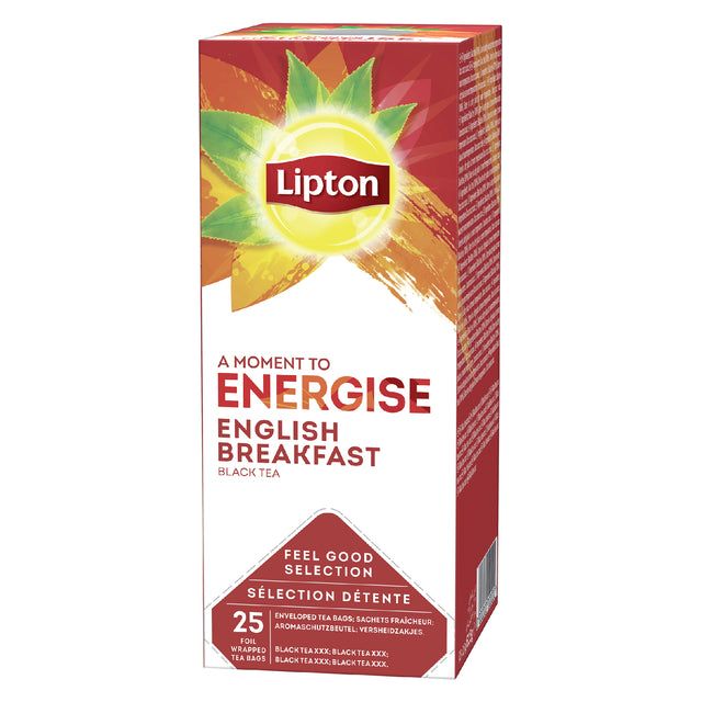 Lipton - Thee  energise english breakfast 25x1.5gr | 6 stuks