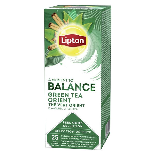 Lipton Tea Company - Tee fühlen gute Auswahl, grüner Tee -Orient, Schachtel mit 25 Taschen