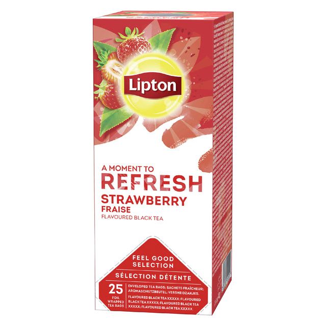 Lipton - Thé Lipton Refresh Strawberry 25x1.5gr | 6 pièces