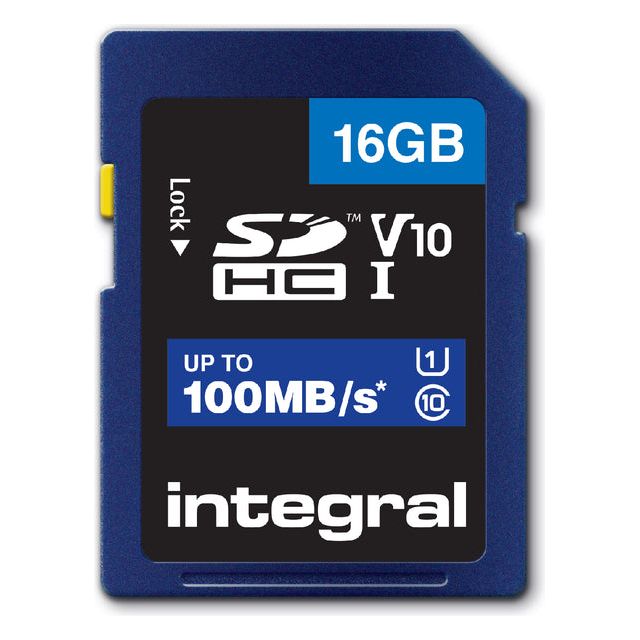 Integral - carte mémoire intégrale SDHC V10 16 Go | Blister un 1 morceau