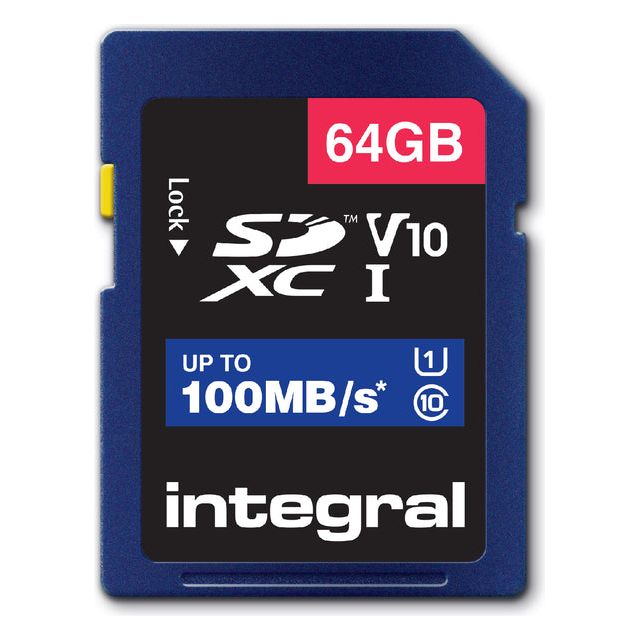 Integral - carte mémoire intégrale SDHC V10 64 Go | Blister un 1 morceau