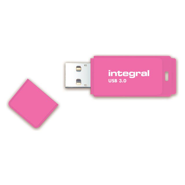 Intégrale - Stick USB intégrale 64 Go 3.0 Rose néon | Blister un 1 morceau