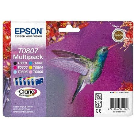 Epson - Cartucho de tinta T0807 negro + 5 colores