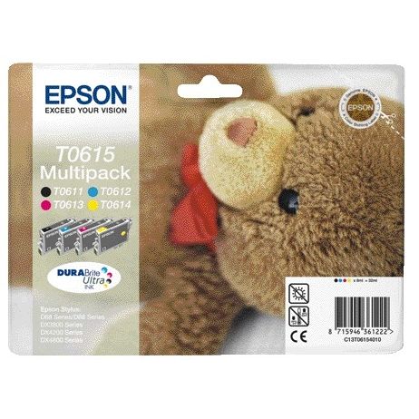 Epson -  Inktcartridge T0615 zwart + 3 kleuren