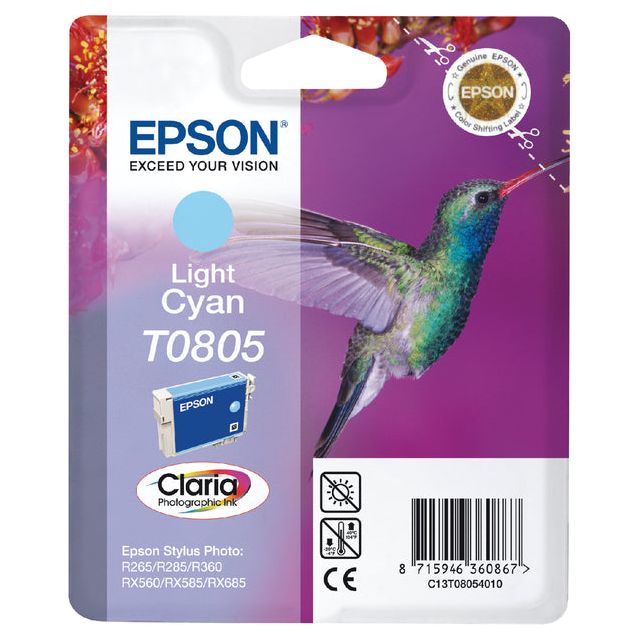 Epson - Inkcartridge Epson T0805 Bleu clair | 1 pièce