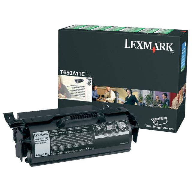 Lexmark - Tonercartridge lexmark t650a11e prebate zwart