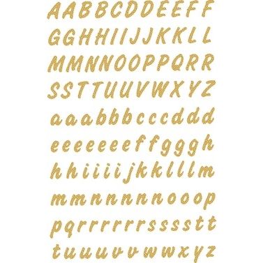 HERMA - Etichetta 4152 lettere 8mm A-Z oro su trasparente 238 pezzi