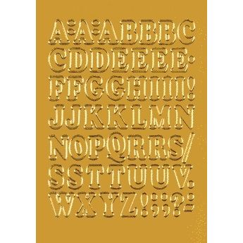 HERMA - Etichetta 4183 Lettere da 12 mm A-Z lamina d'oro 50 pezzi