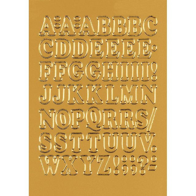 HERMA - Etiket 4183 12mm letters A-Z goudfolie 50 stuks | 10 stuks