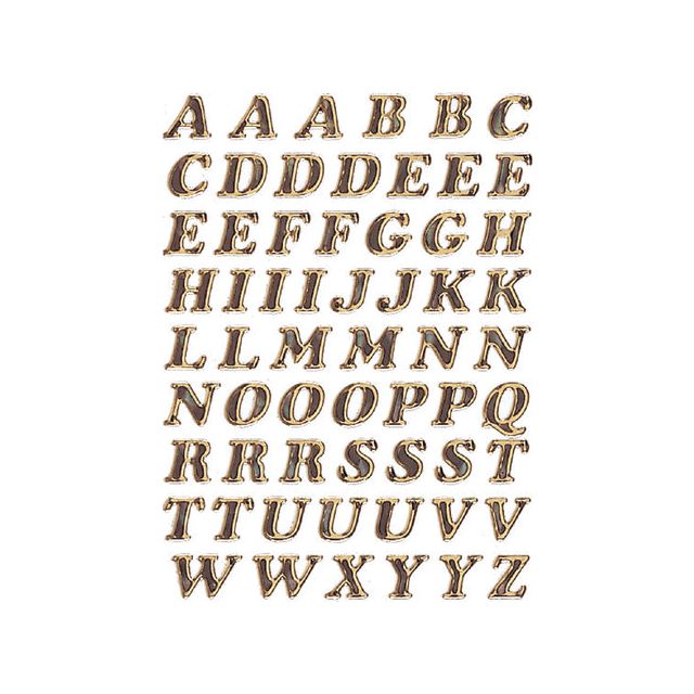 HERMA - Etiket 4192 8mm letters A-Z goudfolie 61 stuks