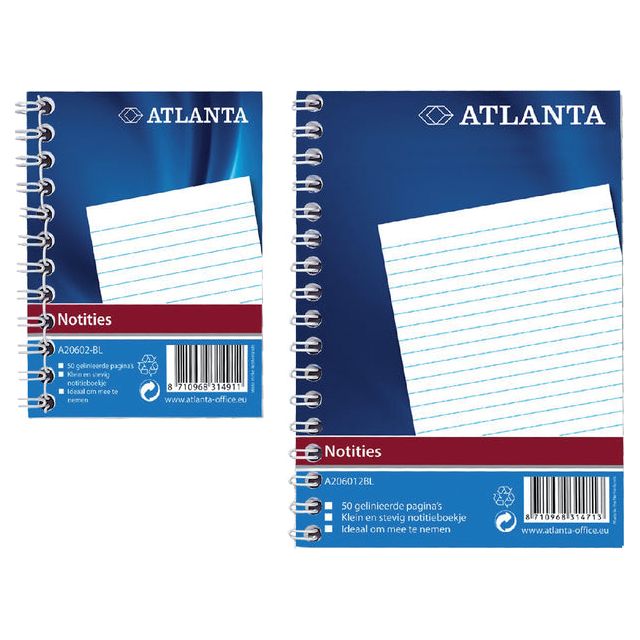 Atlanta - Notebook Atlanta A6 Line 100pz avec sidecar | 1 pièce | 20 morceaux