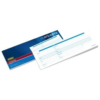 Atlanta - Folleto de recibos Djois 105x297mm 100 hojas | 5 piezas