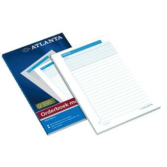 Atlanta -  Orderboek djois atl 185x110mm 50x2vel carbon wt | 5 stuks