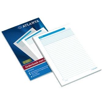 Atlanta par Jalema - Carnet de commande Djois feuille A5 50x2 avec blanc carbone