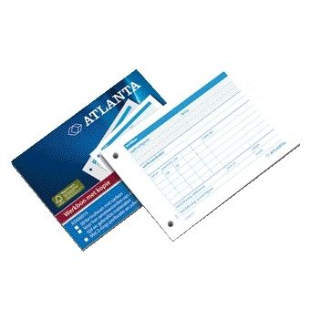 Djois - Orden de trabajo con hoja de carbono A6 50x2 | 5 piezas