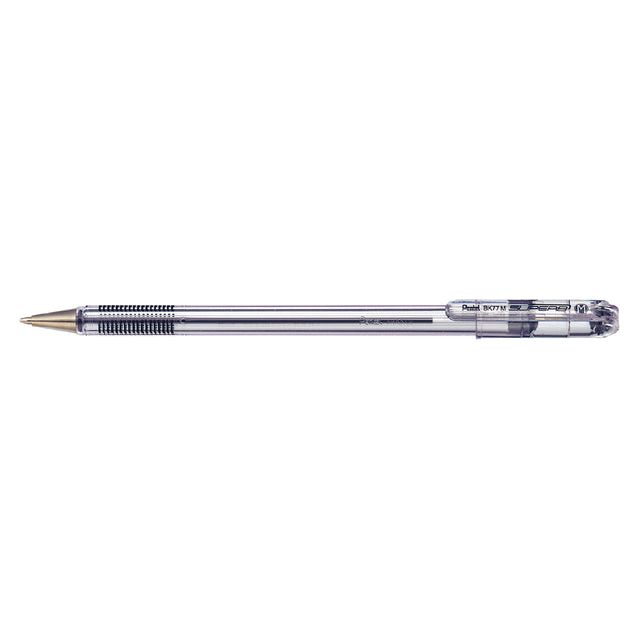 Pentel - Ballpen Pentel Bk77 Bil Black | Boîte extérieure une pièce 12