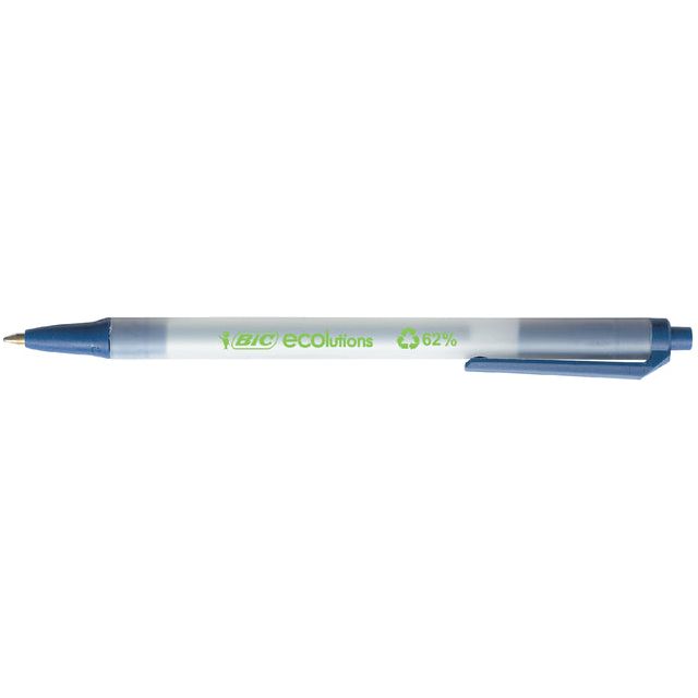 BIC ECOLUTIONS - Ballpen Bic Ecolutions M Blue | Boîte extérieure une pièce de 50