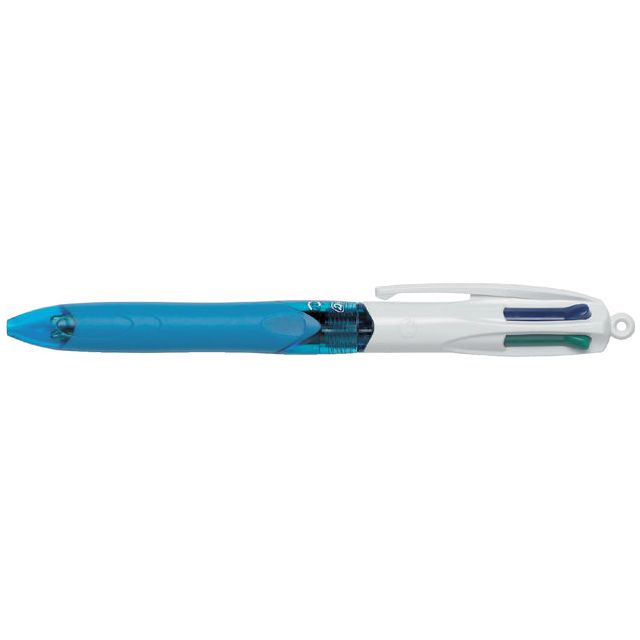 Bic - Balpen bic 4kleuren grip m lichtblauw