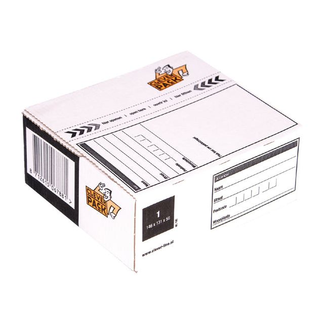 CleverPack - Postpakketbox 1 146x131x56mm wit | 5 stuks