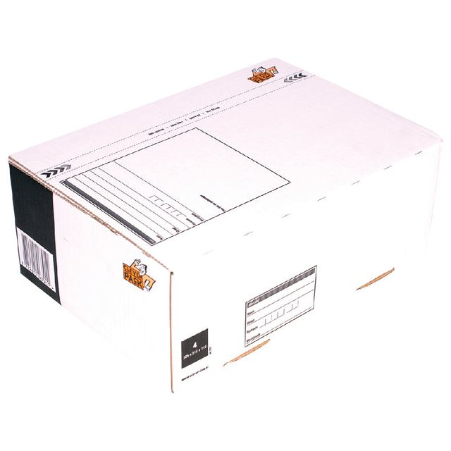 CleverPack - Postpakketbox 4 305x215x110mm wit | 5 stuks