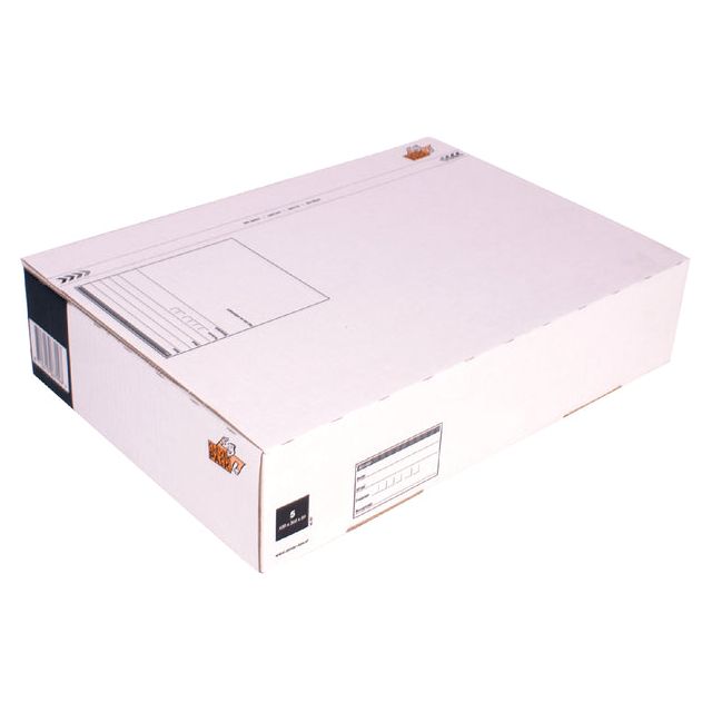 Cleverpack - Postketbox 5 Cleverpack 430x300x90mm weiß | Außenschachtel ein 5 -Stück