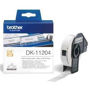 Brother -  DK-11204 labelprinter-e Zwart op wit