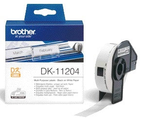 Brother -  DK-11204 labelprinter-e Zwart op wit | 3 stuks