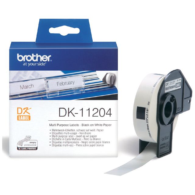 Frère - Labet Labet Brother DK -11204 17mmx54mm blanc | Rôle une pièce de 400 | 3 pièces