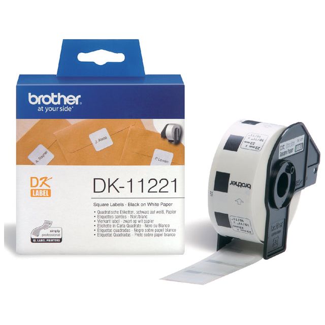 Frère - Labet Labet Brother DK -11221 23mmx23mm blanc | Rouler un 1000 pièces