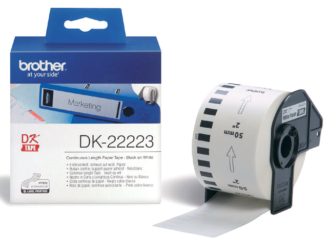 Brother - Etiket DK-22223 50mm thermisch 30-meter wit papier