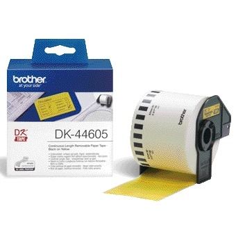 Brother -  Etiket  dk44605 doorlopend 62mm 30m geel | 3 stuks