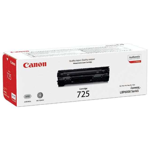 Canon - toner 725, 1.600 pagina's, OEM 3484B002, zwart