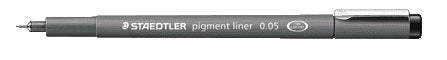 Staedtler - Fineliner pigmento 308 negro 0,05 mm | 10 piezas