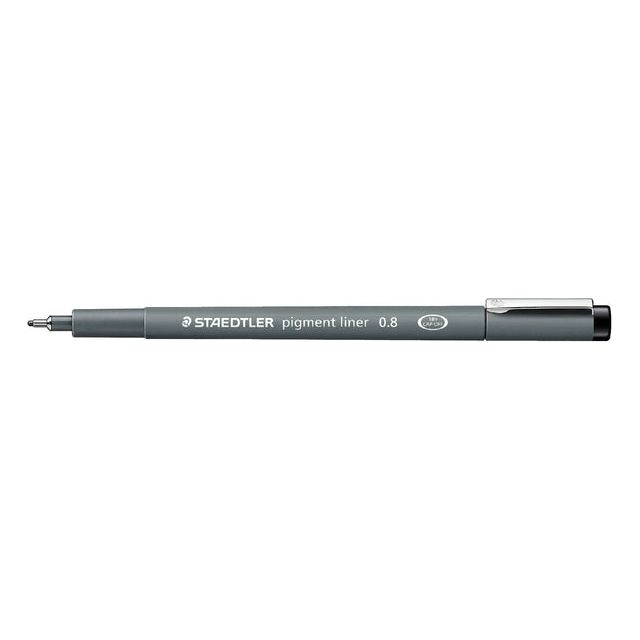 Staedtler - Fineliner Pigment 308 zwart 0.8mm | 10 stuks