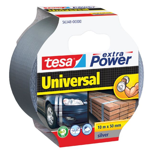 Tesa - Plakband 50mmx10m extra Power zilver | 6 stuks