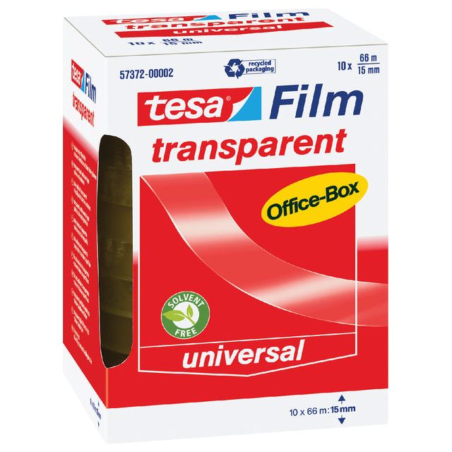 Tesa - Packbandfilm 66mx15mm transparent | Box ein 10 Stück