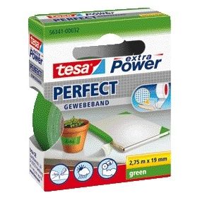 Tesa - Textil ® extra Power Perfect 2,75mx19mm verde | 10 piezas