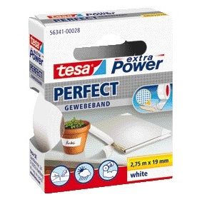 Tesa - Textil ® extra Power Perfect 2,75mx19mm blanco | 10 piezas
