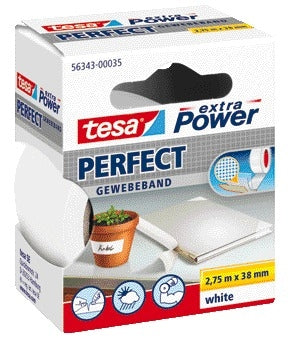 Tesa -  Textiele perfect 2.75mx38mm wit
