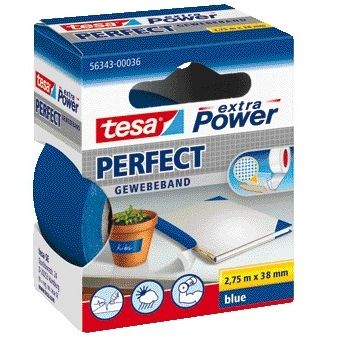 Tesa - Textile ® extra Power Perfect 2,75mx38mm bleu | 6 pièces