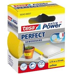 Tesa - Textil ® extra Power Perfect 2,75mx38mm amarillo | 6 piezas