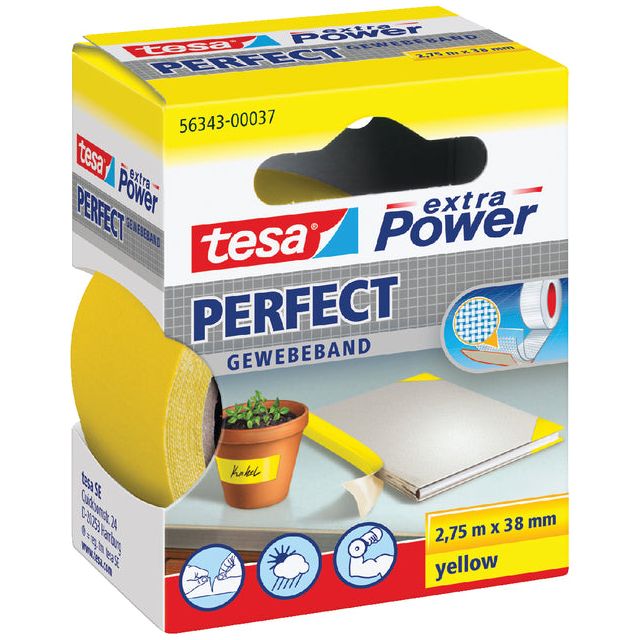 Tesa - extra Power Pefect, ft 38 mm x 2,75 m, geel