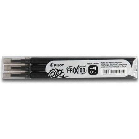 Pilot - Ricarica per penna roller friXion fine nera, set di 3 pezzi