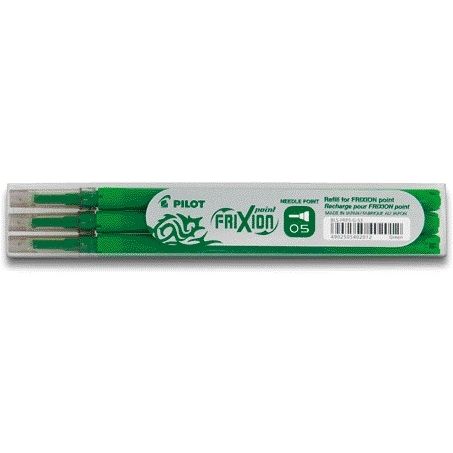 Pilot - Rollerball pen refill friXion fine green, set of 3 pieces