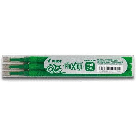 Pilot - Ricarica per penna roller friXion fine verde, set da 3 pezzi
