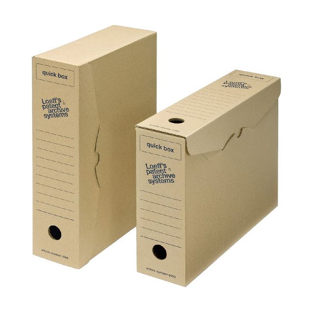 Loeffs - achiefdoos Quick box 335x240x80 mm Pak van 50 stuks